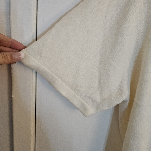 JM Woman by Jennifer Moore Cream Mock Neck Short Sleeve Sweater Top 1X Plus Size - Picture 5 of 6